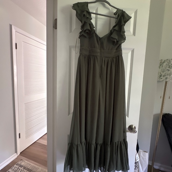 Birdy Grey Michelle Olive Chiffon Dress - Picture 4 of 5